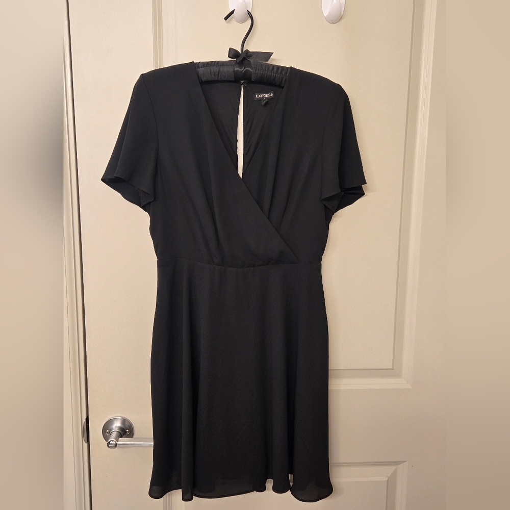 Express Fit and Flare Dress - Black - Size 8